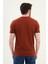 Desenli Kiremit Slim Fit Bisiklet Yaka Erkek T-Shirt 3