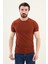 Desenli Kiremit Slim Fit Bisiklet Yaka Erkek T-Shirt 1