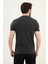 Desenli Antrasit Slim Fit Bisiklet Yaka Erkek T-Shirt 3