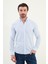 Çizgili Slim Fit Uzun Kollu Keten Erkek Gömlek 1