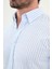 Çizgili Slim Fit Uzun Kollu Keten Erkek Gömlek 2