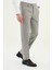 Desenli Gri Slim Fit Klasik Erkek Pantolon 3