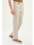 Düz Taş Rengi Slim Fit Beli Tokalı Erkek Pantolon 3