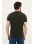 Desenli Haki Slim Fit Bisiklet Yaka Erkek T-Shirt 3