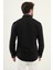Gofreli Siyah Slim Fit Pamuk Erkek Gömlek 3