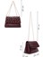 Kadın Bordo Uzun Zincir Askılı Örgülü Çapraz Çanta 25WBD290329 2
