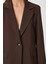 Vatkalı Poliviskon Blazer Ceket LGP0018 Kahverengi 5