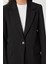 Vatkalı Poliviskon Blazer Ceket LGP0018 Siyah 5