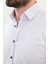 Desenli Beyaz Slim Fit Pamuk Erkek Gömlek 2