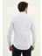 Desenli Beyaz Slim Fit Pamuk Erkek Gömlek 3