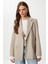 Vatkalı Poliviskon Blazer Ceket LGP0018 Bej 3
