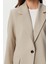 Vatkalı Poliviskon Blazer Ceket LGP0018 Bej 4