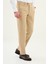 Desenli Bej Slim Fit Klasik Erkek Pantolon 3