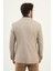 Desenli Bej Slim Fit Torba Cep Mono Yaka Keten Erkek Ceket 4