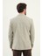 Kırçıllı Haki Slim Fit Mono Yaka Keten Erkek Ceket 5
