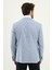 Kırçıllı Mavi Slim Fit Mono Yaka Keten Erkek Ceket 5