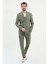 Düz Slim Fit Geniş Yaka Kruvaze Erkek Takım Elbise 3