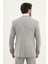 Desenli Gri Slim Fit Mono Yaka Erkek Takım Elbise 5