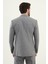 Çizgili Gri Slim Fit Geniş Yaka Erkek Ceket 5