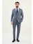 Desenli Lacivert Slim Fit Mono Yaka Erkek Takım Elbise 3