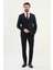 Düz Lacivert Slim Fit Mono Yaka Erkek Takım Elbise 3