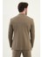 Çizgili Haki Slim Fit Torba Cep Mono Yaka Erkek Ceket 4