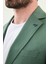 Desenli Yeşil Slim Fit Torba Cep Mono Yaka Erkek Takım Elbise 2