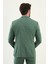 Desenli Yeşil Slim Fit Torba Cep Mono Yaka Erkek Takım Elbise 5