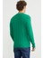 Pamuklu Saç Örgü Detaylı Triko Kazak - Yeşil 5