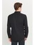 Erkek Siyah Düğmeli Yaka Kolay Ütülenebilir Pamuklu Slim Fit Dar Kesim Oxford Gömlek 7