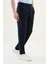 Pileli Lacivert Super Slim Fit Beli Tokalı Erkek Pantolon 3