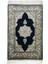 Saf Ipekten El Dokuma Siyah Renk Madalyonlu Model Kayseri Halısı 68X104 cm (0.71 M²) 1