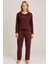 Kadın 20651 Uzun Kol Milan Pijama Takımı Mor 1