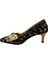 26106404 Baskılı Hakiki Deri Kadın Stiletto Ayakkabı 4