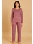 Kadın 20644 Uzun Kol Milan % 100 Pamuk Pijama Takımı Mürdüm 1