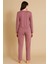 Kadın 20644 Uzun Kol Milan % 100 Pamuk Pijama Takımı Mürdüm 2