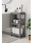 Mithra Life 3 Katlı Hazneli Tekerlekli Gri Mutfak Banyo Rafı Pg MIT1216 4