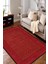 | Vintage Eskitme Tarz Otantik Minimalist Kırmızı | Yıkanabilir Halı 3