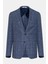 Erkek Lacivert Vitale Barberis Keten Ipek Karışımlı Casual Ceket 1