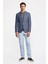Erkek Lacivert Vitale Barberis Keten Ipek Karışımlı Casual Ceket 2