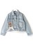 Nakışlı Etek Ucu Püsküllü Cepli Kız Çocuk Crop Denim Ceket Kız Kot Mont 001-0002104 1