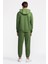 Erkek Haki Activewear Kapüşonlu Sweatshirt 3