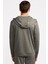 Erkek Yeşil Activewear Kapüşonlu Tam Fermuarlı Sweatshirt 4