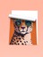 Çerçevesiz Poster, Gözlüklü Leopar Pop Art, Genç Odası Dekoru Poster No: 112486 2