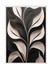 Beyaz Çerçeveli Tablo, Doğal Yaprak Deseni – Siyah Beyaz, Salon Dekoru Poster No: 112642 1