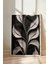 Beyaz Çerçeveli Tablo, Doğal Yaprak Deseni – Siyah Beyaz, Salon Dekoru Poster No: 112642 3