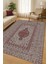 |vintage Etnik Otantik Salon Mutfak Halısı Floral Bordo-Gri|yıkanabilir Halı 3