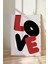 Beyaz Çerçeveli Tablo, Love Tipografi – Cesur Tasarım, Genç Odası Dekoru Poster No: 112934 3