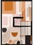 Siyah Çerçeveli Tablo, Retro Geometrik Desen – Modern Tasarım, Ofis Dekoru Poster No: 112837 1