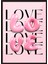 Siyah Çerçeveli Tablo, Love Yazısı – Modern Tipografi, Çalışma Odası Dekoru Poster No: 112979 1